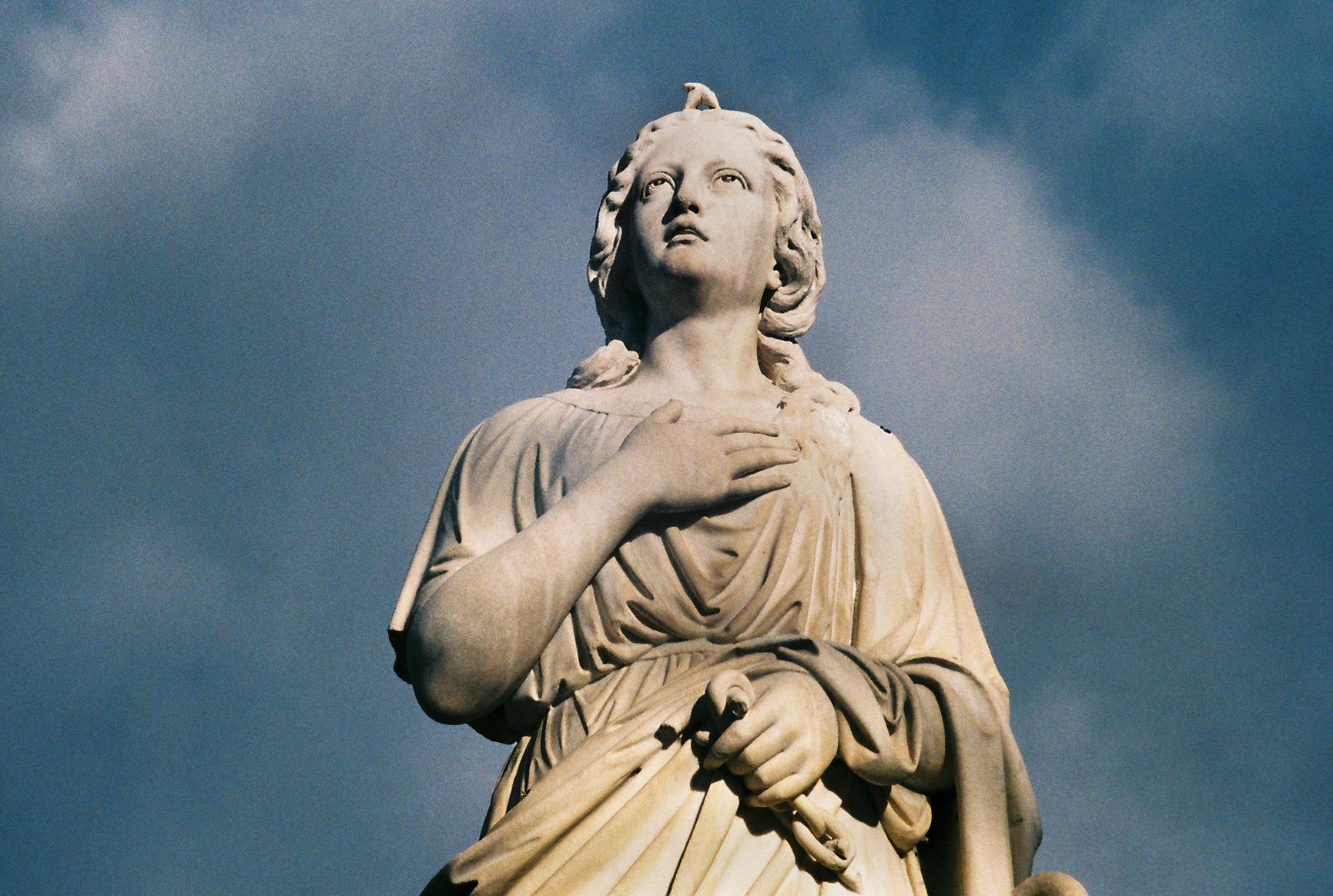 Cemetery Woman Statue
